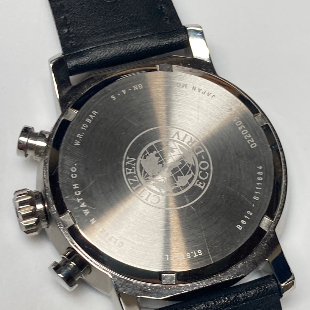 Citizen Eco Drive, B612-S111684, black dial, leather strap, stainless - Picture 14 of 17